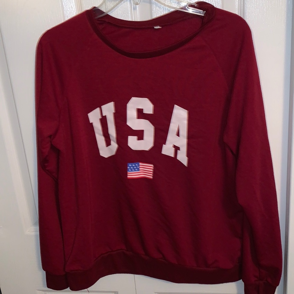 USA oversized red sweater